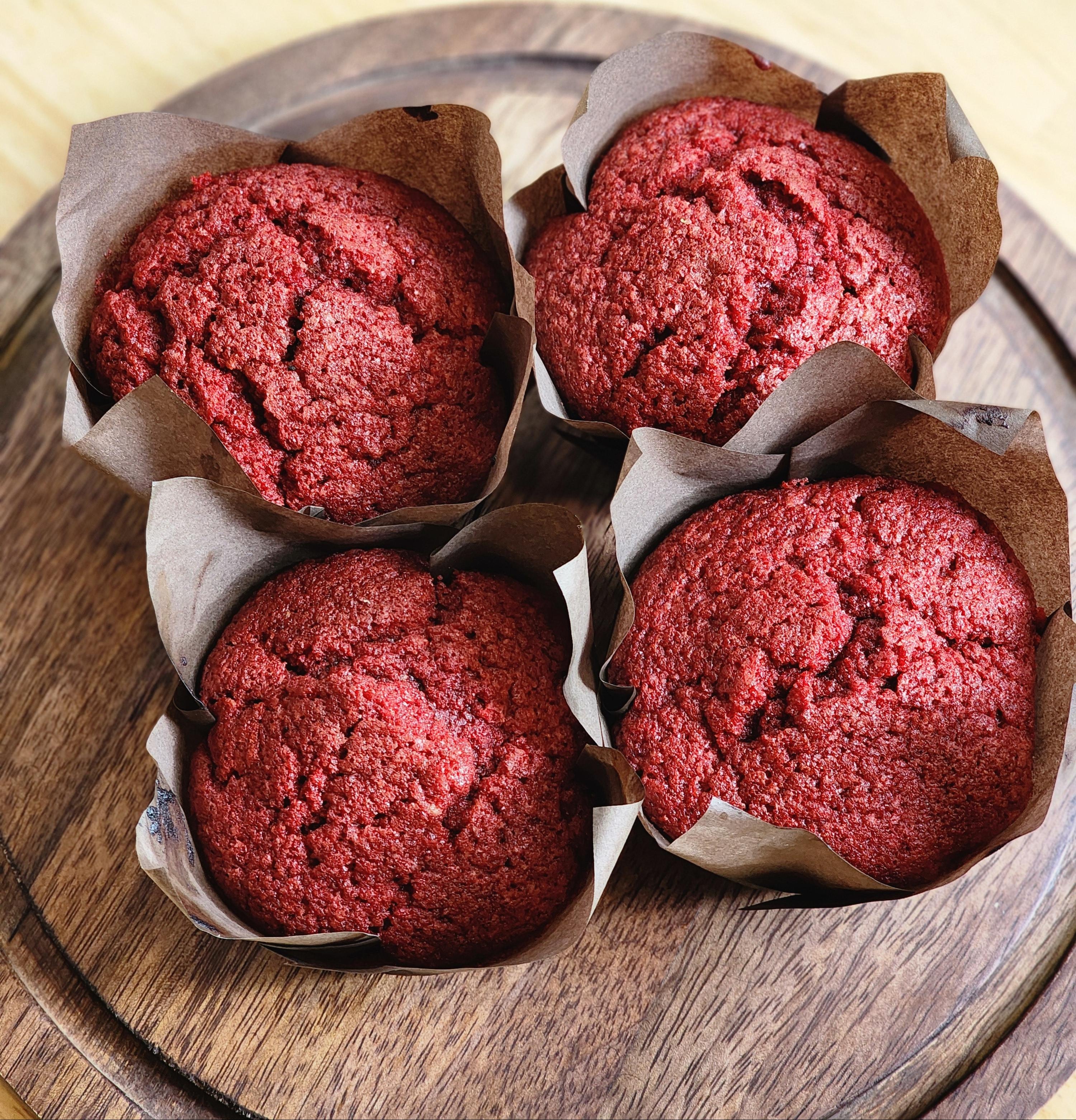 Red Velvet Muffins x4